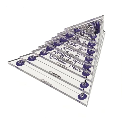 The Quilted Bear Triangle Quilting Templates, Set of 8 - size: Triangle