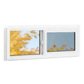 Vinyl Basement Window, Bathroom Sliding Window 24" x 12" White | Double Pane Insulated Tempered Glass and Fiberglass Screen for Basement, Bathroom, Shed - size: 24x12 IN