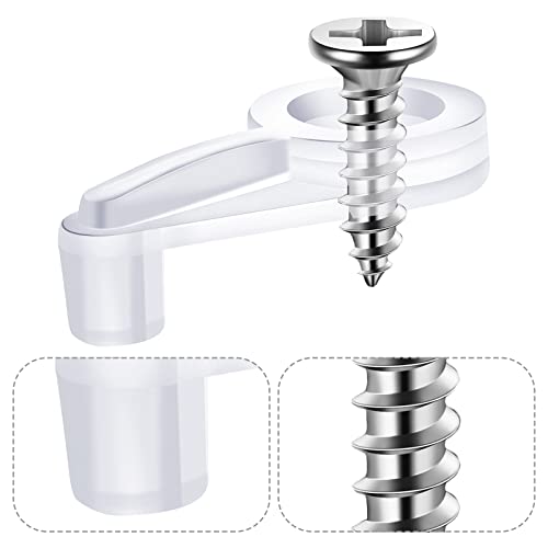 Blulu 20 Pack Glass Mirror Holder Clips for Wall Mounting | Glass Mirror Hanging Kit, Offset 0.24 Inch/ 6 mm, Hanging Retainer Fasteners with Screws and Anchors, for Fixing Cabinet Door - style: Practical Style