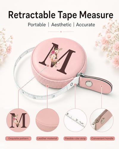 Maicican Retractable Tape Measure, Pink Leather Sewing Measuring Tape, M - color: Tape Measure-Pink M