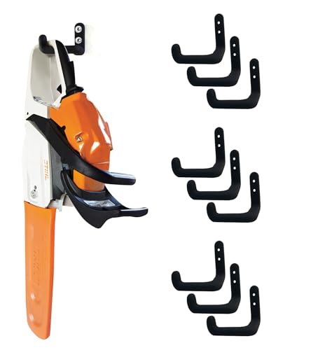 Chainsaw Hanger, 9 Pack Chainsaw Holder Wall Mount, Chainsaw Storage Hook - color: 9 Pack Hang