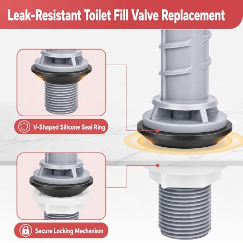 3 Sets Toilet Float Replacement Kit with 2 Inch Flapper Replacements