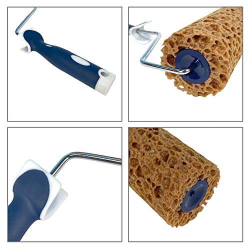 Hanroy 6" Sea Sponge Roller, Texture Pattern Paint Roller for Home Walls - color: M90f