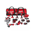 Milwaukee M18 18V Cordless Power Tool Combo Kit, 8-Tool Set, 3 Batteries, 2 Tool Bags, Charger Included