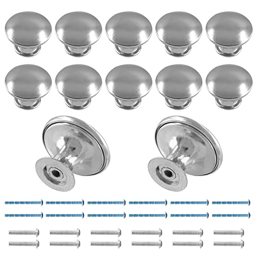 Silver Cabinet Knobs 1.18" Diameter, 12 Pcs - color: Silver, size: 12 Pack