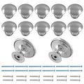 Silver Cabinet Knobs 1.18" Diameter, 12 Pcs - color: Silver, size: 12 Pack