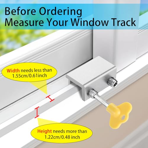 ZRFCXE Window Locks, Fits Horizontal & Vertical Sliding Windows (4 Pack) - color: Silver, size: 4 Pack