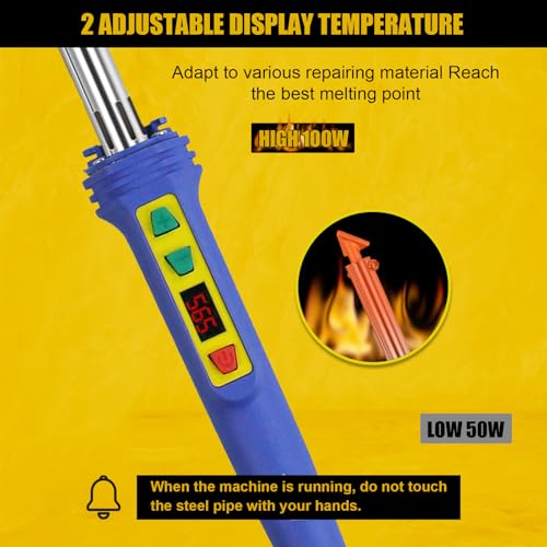 100W Digital Plastic Welder Iron UL Certified Adjustable Temp Kit