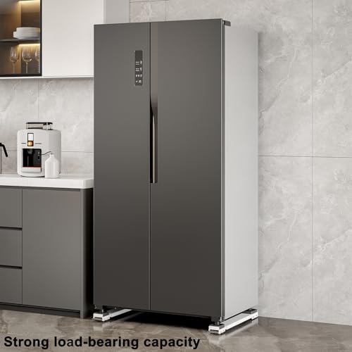 Appliance Rollers Heavy Duty 20-32in New Generation Extendable Appliance Rollers Anti Slip Mobile Washing Machine Base Easily Move Dryers, Refrigerators, Furniture (Black-Upgrade wheel) - color: Black-Upgrade wheel