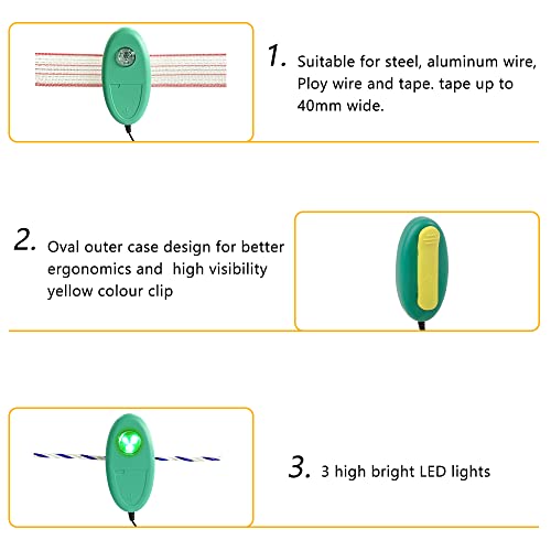 Electric Fence Tester with LED Indicator Lights for pulsed energizers, 1PC - style: 1 Pack