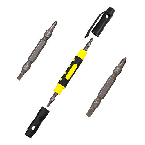 Mudder 4 Pcs Pen Screwdriver 4 in 1 Multipurpose Crossing Flathead