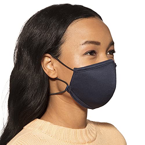 Copper Fit Unisex Never Lost Face Masks for Adults, Reusable Washable Fabric Mask, Copper Infused , 2 Pack