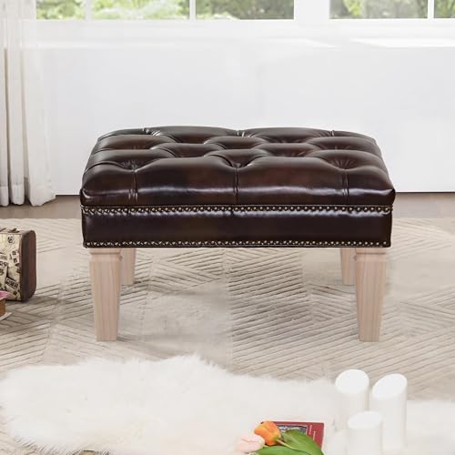 Unfinished Oak Sofa Legs - Heavy Duty Mid Century Solid Wood Replacement Furniture Legs Set of 4 for Couch, Table, Bench, Bed, Dresser, Chair - with Installation Hardware (Natural 8" H*2.5" W) - color: Plain Wood Color, size: 8"H*2.5"W
