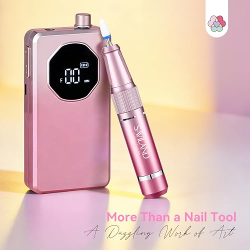 SAVILAND Fast Removal Nail Drill 40000RPM Electric Nail Machine for Acylic - color: Pink