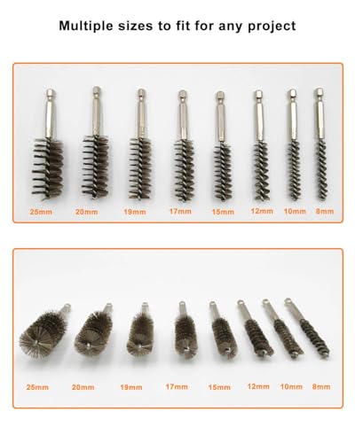 Wire Brush for Drill - Long Drill Wire Brush Attachment for Rust Removal