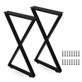 ALLCOS Metal Table Legs 28 inch Dining Table Legs Heavy Duty Desk Legs Metal Coffee Table Legs, Black, Set of 2 - size: 28 Inch