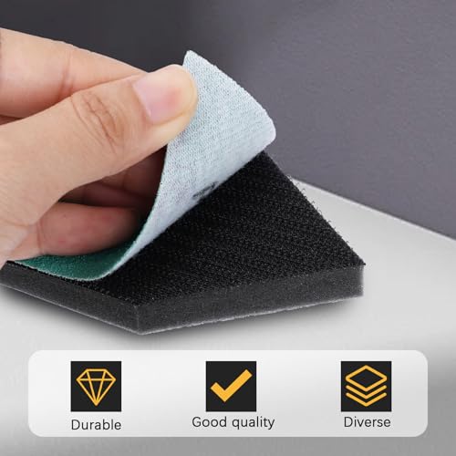 80Pcs (90 * 65mm) Detail Sanding Paper and 2 Pads Fit M12 Fuel Sander ﻿