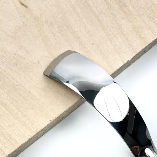 STRYI Profi #7 1in Profile Long Bent Gouge - Professional Sloping Wood Carving Chisel - High Carbon Steel 62 HRC - Hand Forged Tool for Background Clearing, Bowl & Relief Carving