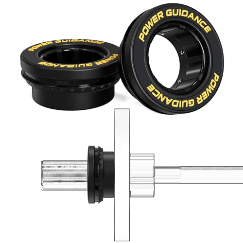 POWER GUIDANCE Fitness Barbell Clips 2" (Pair) - Quick fix Olympic Barbell Clamps & Collars for Secure Weightlifting & Powerlifting - Barbell Clips for Bars - color: Black