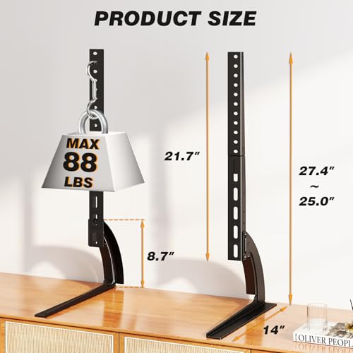 5Rcom TV Stand Mount, Universal Tabletop for 22-65 Inch Flat Screen TVs - size: 22-65inch