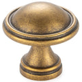 KOOFIZO 10 Pack Antique Brass Cabinet Knobs Round Single Hole Pulls K30 - color: Antique Brass, size: Knob 1 - 10Pcs