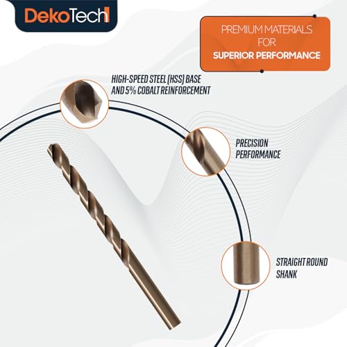 6mm Twist Drill Bit Set – M35 Cobalt Steel (5% Cobalt) HSS-CO, High-Speed and Heat-Resistant, Precision Engineered for Drilling Stainless Steel, Cast Iron, and Hard Metals (10 Pack) - size: 6mm