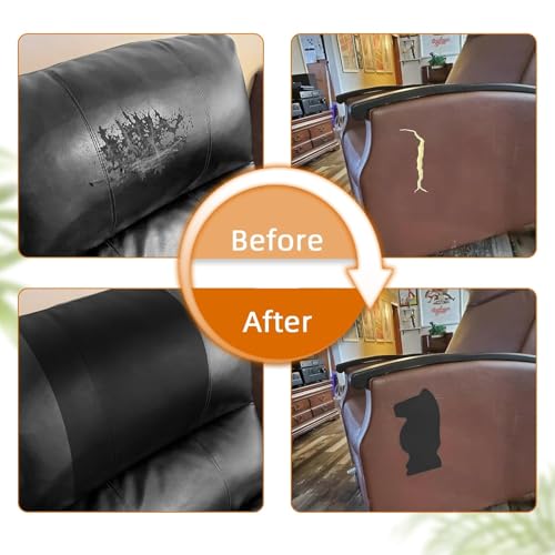BSZHTECH Leather Repair Tape, Self-Adhesive Leather Repair Patch for Couch Furniture Sofas Car Seats, Advanced PU Vinyl Leather Repair Kit(Black,2Pcs 8.2X11 inch) - color: Black#1, size: 8.2X11IN