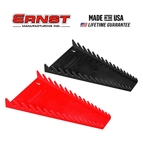 ERNST 16-Tool Wrench Trays, Red and Black (8530) - color: Red and Black, size: Standard, style: 16 Tool