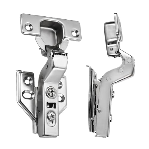 20Pcs Soft Close Inset Cabinet Hinges with Clip-On Plate - color: Inset, size: 20 Pieces