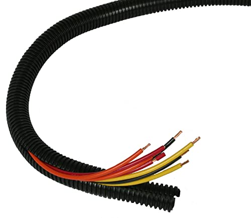 10 Feet 5/8" 16mm Split Wire Loom Conduit Polyethylene Tubing Black Color Sleeve Tube - color: 5/8" (16mm), size: 10 ft