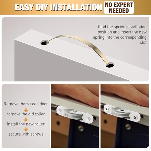 4 Pack Sliding Screen Door Rollers Compatible with Andersen