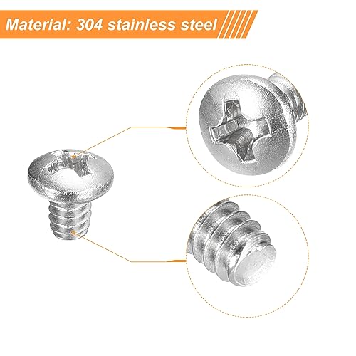 uxcell #6-32x3/16 Pan Head Machine Screws 304 SS Phillips Drive, 25 Pack - size: #6-32x3/16"