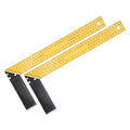HARFINGTON 2Pcs Woodworking Square Ruler 14" Carbon Steel Try Square Metric Precision Framing Carpenter Tool Right Angle Ruler with Aluminium Handle for Professional Carpentry, Yellow Black - size: 14"