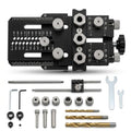 Tool Dowel Jig Kit Self Centering Doweling Jig Woodworking Joinery | Replacement for premium rigs. Drill 1/4, 3/8 and 1/2 Inch Accurate Straight Dowel Holes with our master guide framework.