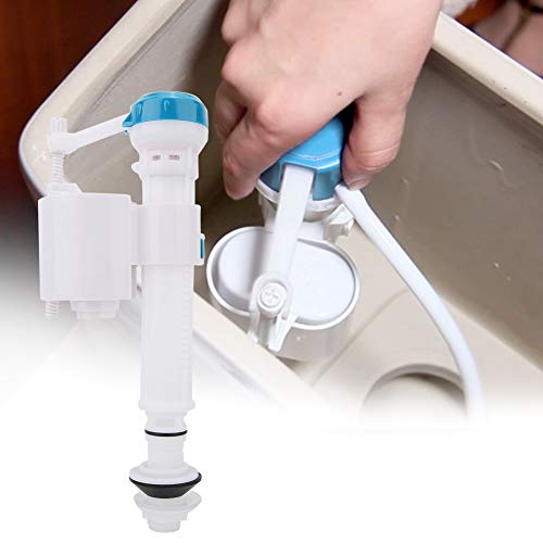 Dual Flush Toilet Fill Valve and Syphon Kit Universal G1/2 Push Button Cistern Valve for Bathroom Toilet Tank Repair Water Saving(4 points plastic pipe inlet valve)