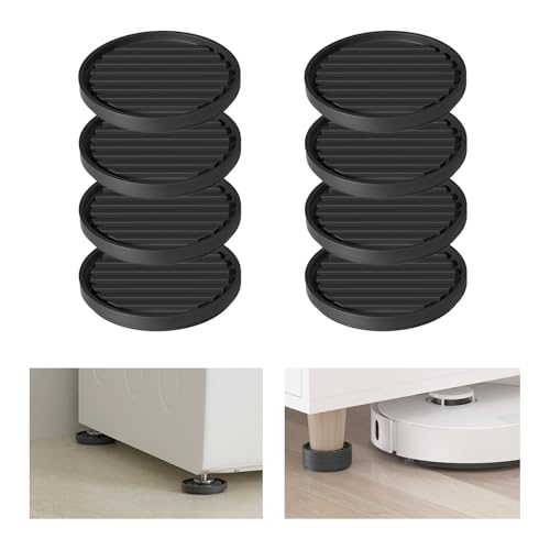 Bed Risers Heavy Duty, Set of 8, Stackable Round Furniture Risers, Black - size: 8pcs 3" Round