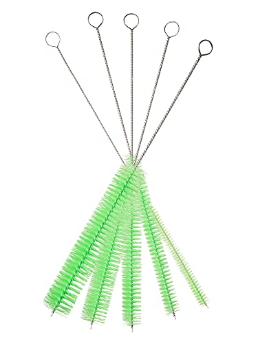 10" Extra Long Tube Brush Set - Large 5 Pack - Green - color: Green, size: Large 5 Pack (8mm 12mm 16mm 20mm 24 mm)