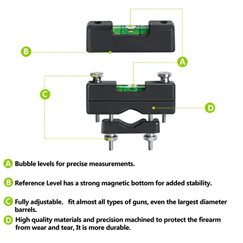 Pridefend Bubble Level, Scope Mounting Kit, Precision Scope Level Bubble Clip and Bubble Levels and Storage Case for Magnetic Universal Leveling Tool