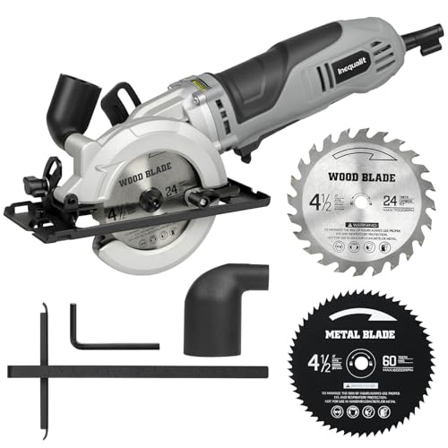 6-Amp Mini Circular Saw Corded Compact Saw, 2x 4‑1/2" Blades - style: Corded 6A