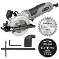 6-Amp Mini Circular Saw Corded Compact Saw, 2x 4‑1/2" Blades - style: Corded 6A