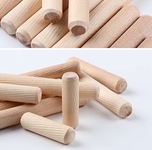 100 Pack Wooden Dowels 3/8 Inch Wooden Dowel Pins 1.5'' Dowel Rods Wood Sticks Reinforcing Wood Dowel for Furniture Repair Chair Table Cabinet Drawer Woodworking Joints Assembly Cabinet