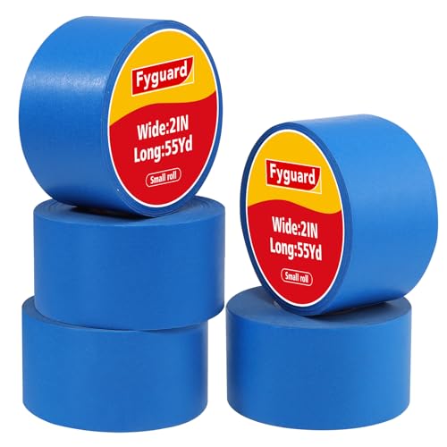 5 Rolls Blue Painters Tape 2inch Wide Small Roll Painters Tape Bulk - size: 5rolls/2in（S)