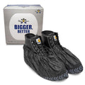 ShuBee Original Disposable, Extra-Large Boot and Shoe Covers, Thicker & Stronger, Durable Protection for Floors - 50 Pairs - color: Black