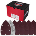 ProductionShop Premium 100 Grit 5-Hole Pattern Mouse Detail Sander Sandpaper Sheets, Box of 45 - Dustless Hook & Loop Triangle Shaped Mouse Disc Pads - Woodworking Tool Sand Wood Furniture Auto Paint - style: 100 Grit