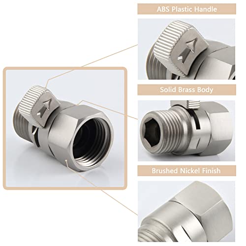 APLusee Shower Head Flow Restrictor for Bathroom Shower, Brushed Nickel - color: Brushed Nickel