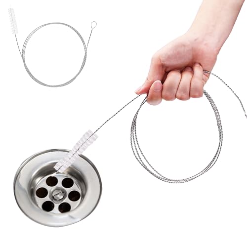 Mygeromon Flexible Drain Brush Extra Long Nylon Cleaner 59 Inches 2 PCS - color: 2 Pcs