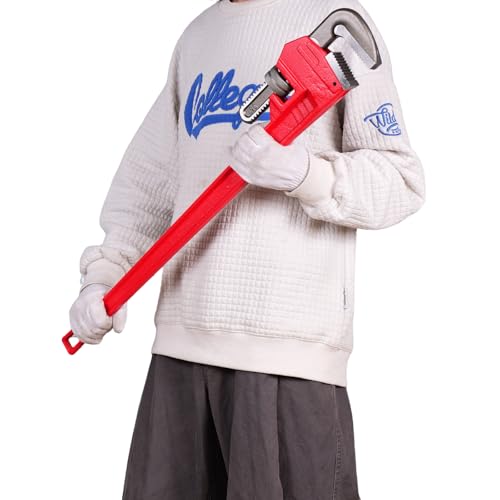 Verida Pipe Wrench 36 Inch - Heavy Duty Plumbers Tool for Plumbing & Fire Protection Pipes, Chrome Vanadium Steel, Hardness 62HRC, Red - size: 36 inch
