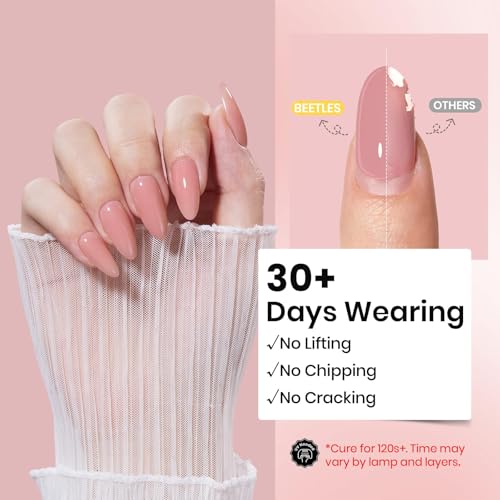 Beetles Hard Gel for Nails Rose Pink, 1 oz 9 in 1 Pink Builder Nail Gel - color: Rose Dusk Pink 1 oz