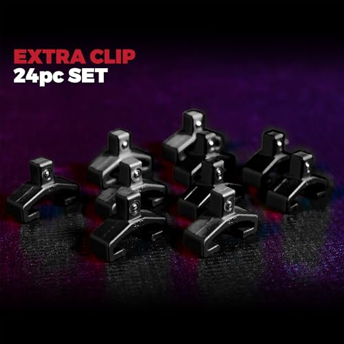 Olsa Tools Black Spring-Loaded Socket Clips 1/4-Inch, 24-Pack, Part 1135 - color: 1/4-inch Drive, Black
