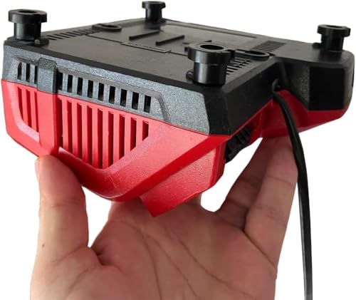 Universal Charger Mount - Power Tool Charger Holder - Universal Charger Wall Mount - Battery Charger Mount - Compatible with DeWalt, Milwaukee, Makita, & More - Injection Molded ABS Plastic